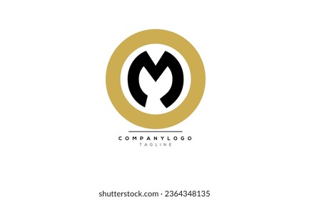 Alphabet letters Initial Monogram Logo OM, OM INITIAL, OM Brief
