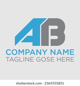 Alphabet letters Initials Monogram logo AB, INITIAL, AB letter, AB letter design logo logotype icon concept with serif font and classic elegant style look vector illustration AB Letter Logo Design 