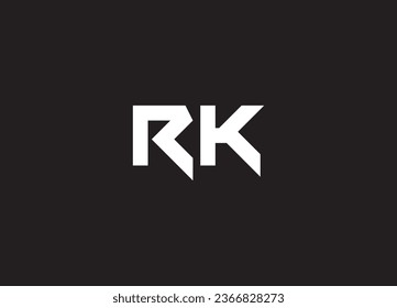 Alphabet letters Initials Monogram logo RK