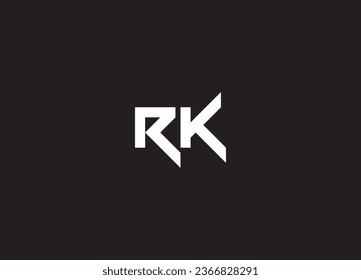 Alphabet letters Initials Monogram logo RK