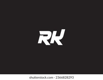 Alphabet letters Initials Monogram logo RK