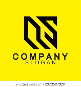 Letras alfabéticas Iniciales Diseño de iconos de logotipo SR o RS.
