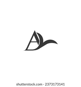 Letras alfabéticas Iniciales Logotipo Monograma AY, YA, A e Y