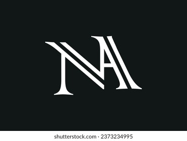 Alphabet letters Initials Monogram logo NA, NA INITIAL, NA letter