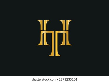 Alphabet letters Initials Monogram logo HT, HT INITIAL, TH letter