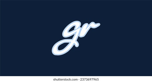 Alphabet letters Initials Monogram logo GR, RG INITIAL