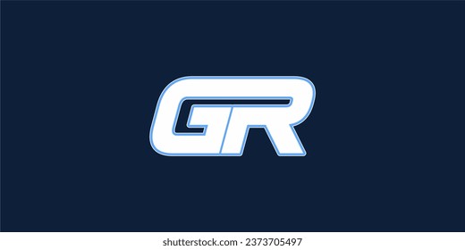 Alphabet letters Initials Monogram logo GR, RG INITIAL