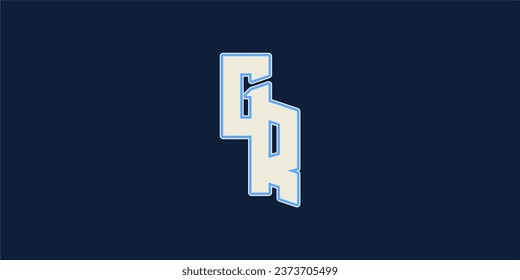 Alphabet letters Initials Monogram logo GR, RG INITIAL
