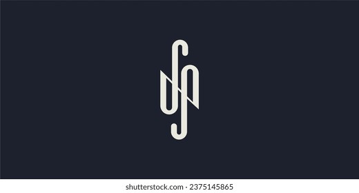 Alphabet letters Initials Monogram logo JP, PJ INITIAL