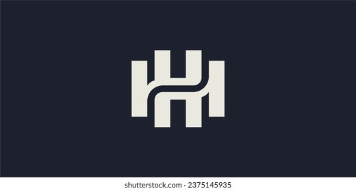 Alphabet letters Initials Monogram logo HH INITIAL
