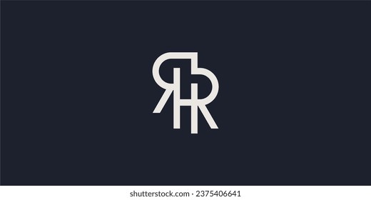 Letras alfabéticas Iniciales Logo Monograma RH, HR, RHR INITIAL