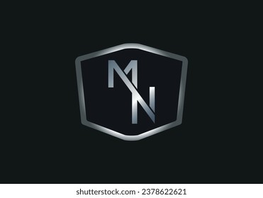 Alphabet letters Initials Monogram logo MN INITIAL, MN letter