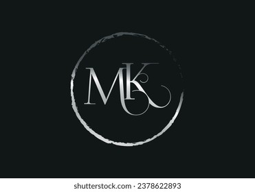 Alphabet letters Initials Monogram logo MK INITIAL, MK letter