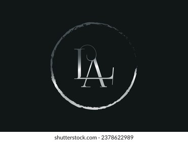 Alphabet letters Initials Monogram logo LA INITIAL, LA letter