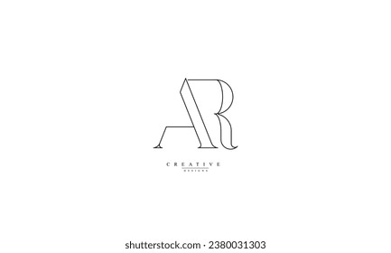 Alphabet letters Initials Monogram logo AR RA A R
