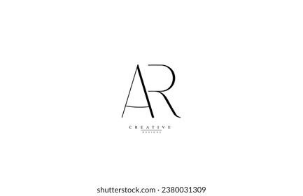 Alphabet letters Initials Monogram logo AR RA A R