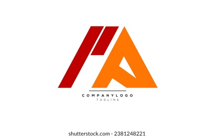 Alphabet letters Initial Monogram Logo PA, PA INITIAL, PA-Brief