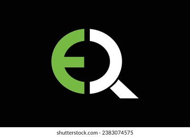 Alphabet letters Initials Monogram logo EQ, QE, E and Q