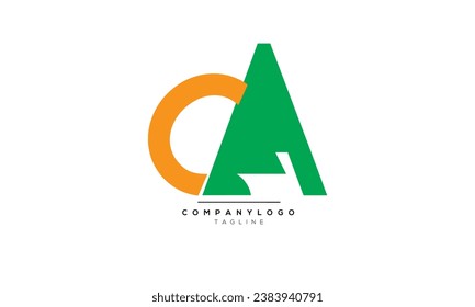 Alphabet letters Initials Monogram logo CA, CA INITIAL, CA letter