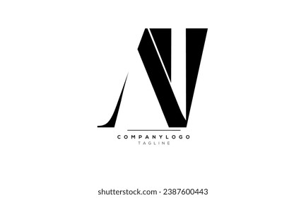 Letras alfabéticas Iniciales Logotipo de monograma AV, AV INITIAL, AV