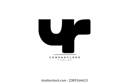 Letras alfabéticas Iniciales Monograma UR, UR INITIAL, UR letra