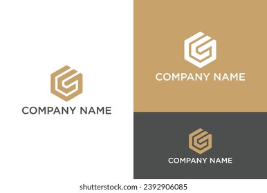 Alphabet letters Initials Monogram logo CG and GC