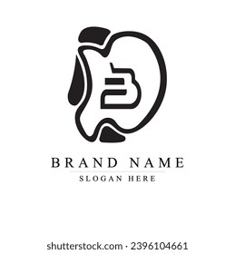 Alphabet letters Initial Monogram Logo DB, BD INITIAL, DB-Brief