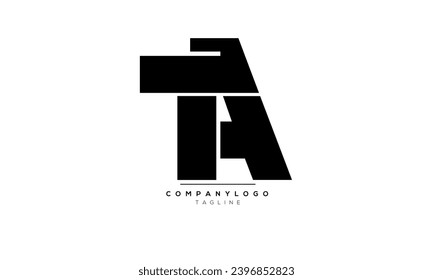 Alphabet letters Initials Monogram logo TA,TA  INITIAL,TA  letter