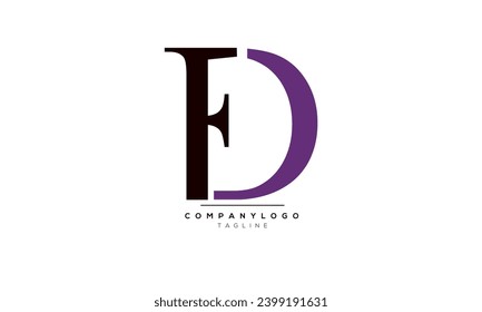 Alphabet letters Initial Monogram Logo FD, FD INITIAL, FD-Brief