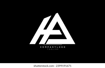 Alphabet letters Initial Monogram logo HA, HA INITIAL, HA-Brief