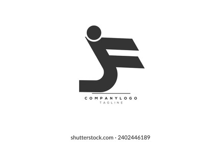 Letras alfabéticas Logo del Monograma JF,JF INITIAL,carta JF