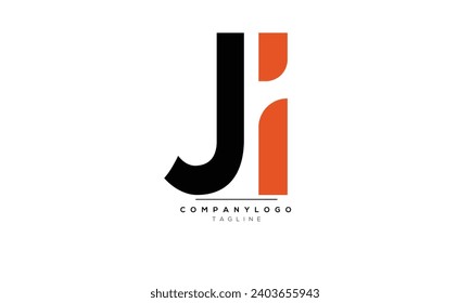 Alphabet letters Initials Monogram logo JI, JI INITIAL, JI letter