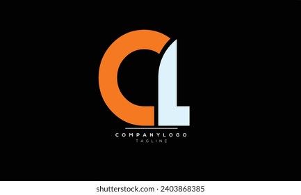 Letras alfabéticas Iniciales Logotipo Monograma CL,CL INITIAL,CL
