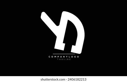 Alphabet letters Initials Monogram logo YA,YA  INITIAL,YA  letter