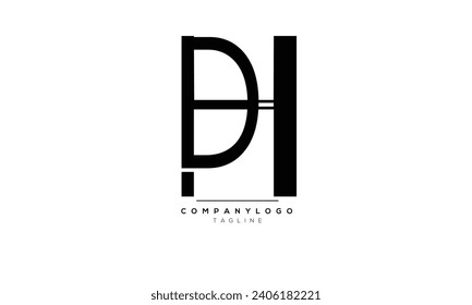 Alphabet letters Initials Monogram logo PD,DH,PD,DH  INITIAL,PD,DH  letter