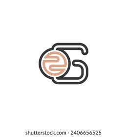 Alphabet letters Initials Monogram logo GZ, ZG, G and Z