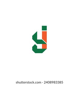 Alphabet letters Initials Monogram logo YI, IY, Y and I