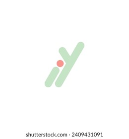 Alphabet letters Initials Monogram logo YI, IY, Y and I