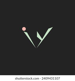 Alphabet letters Initials Monogram logo YI, IY, Y and I