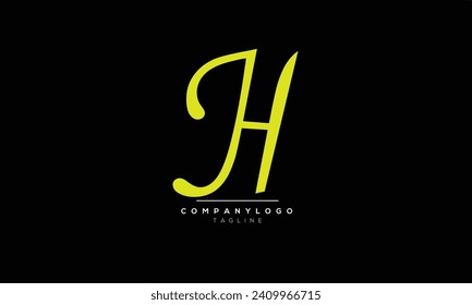 Alphabet letters Initials Monogram logo JH, JH INITIAL, JH letter