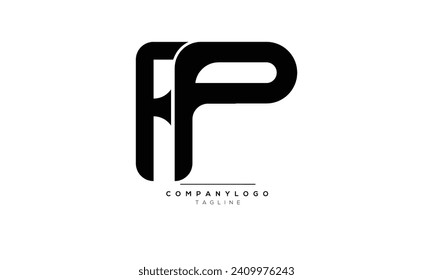 Letras alfabéticas Iniciales logotipo Monograma FP, FP INITIAL, letra FP