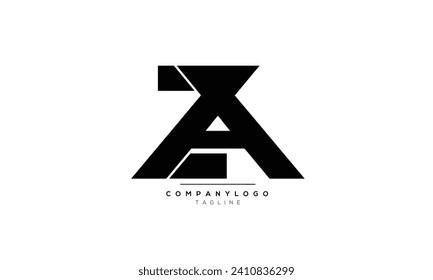 Alphabet letters Initials Monogram logo ZA,ZA  INITIAL,ZA  letter