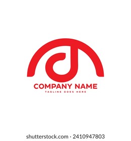 Letras alfabéticas Iniciales Logotipo Monograma td, dt, t y d