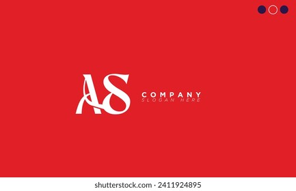 AS Alphabet letters Initials Monogram logo SA, A and S