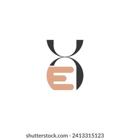 Letras alfabéticas Iniciales Logotipo de monograma EX, XE, E y X