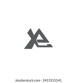 Letras alfabéticas Iniciales Logotipo de monograma EX, XE, E y X