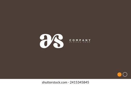  AS Alphabet letters Initial Monogram logo SA, A und S