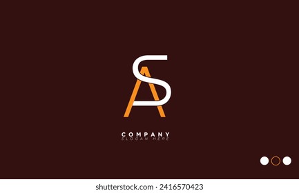  AS Alphabet letters Initial Monogram logo SA, A und S