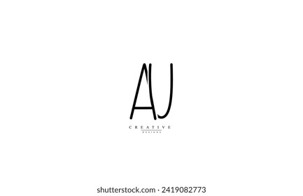 Alphabet letters Initials Monogram logo AU UA A U