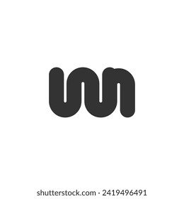 Letras alfabéticas Iniciales Monograma NW, WN, N y W